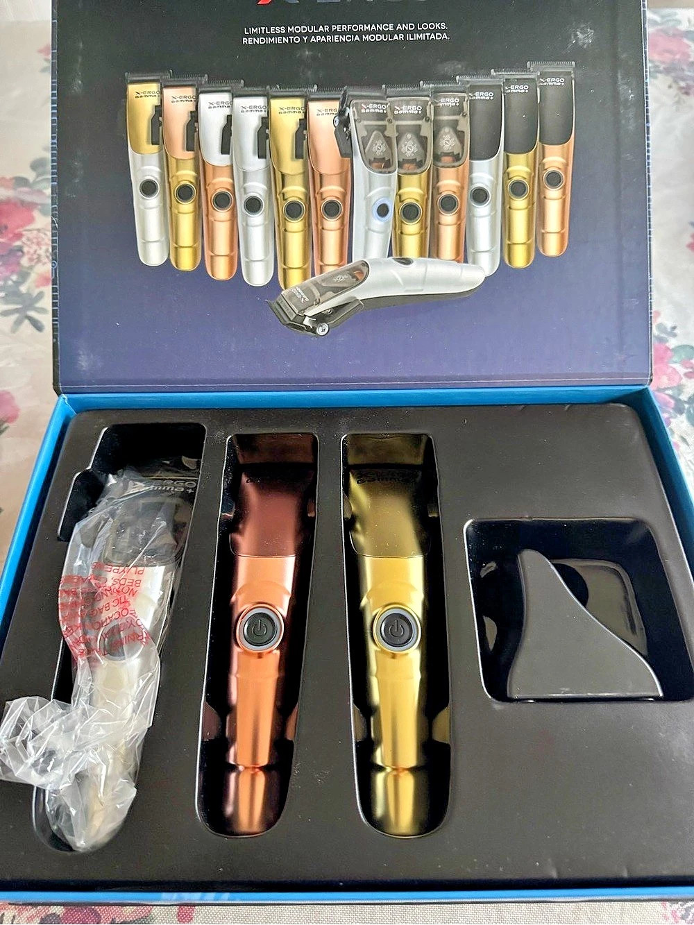 Gamma+ X-Ergo Professional Modular Clipper Gold & Silver NWT